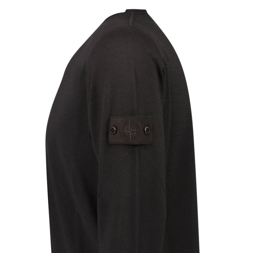 Stone Island Ghost Wool Crew Neck Jumper Dark Brown - Boinclo - Outlet Sale Under Retail