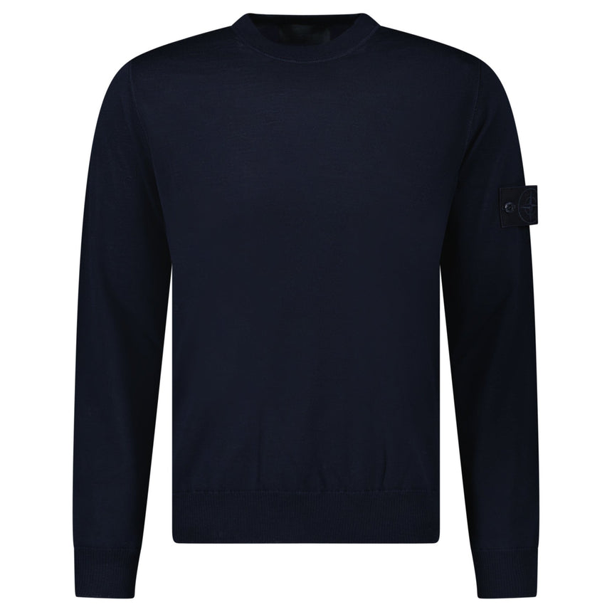 Stone Island Ghost Wool Crew Neck Jumper Navy - Boinclo - Outlet Sale Under Retail