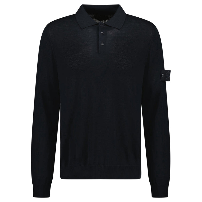Stone Island Ghost Wool Polo - Shirt Black - Boinclo - Outlet Sale Under Retail