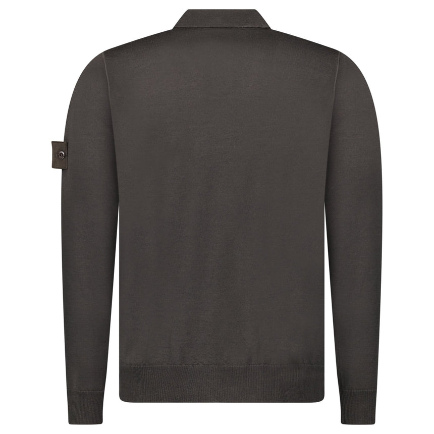 Stone Island Ghost Wool Polo - Shirt Dark Brown - Boinclo - Outlet Sale Under Retail