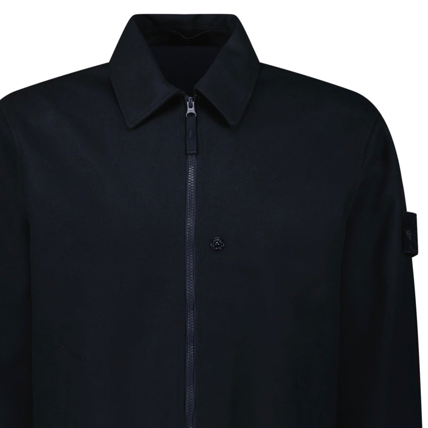 Stone Island Ghost Zip - Up Overshirt in Navy - Boinclo - Outlet Sale Under Retail
