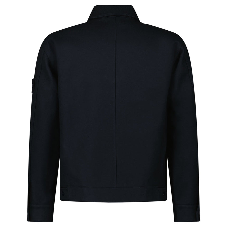 Stone Island Ghost Zip - Up Overshirt in Navy - Boinclo - Outlet Sale Under Retail