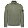 Stone Island Half - Zip Sweatshirt in Military Green - Boinclo - Outlet Sale Under Retail