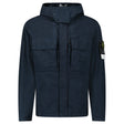 Stone Island Hooded Canvas Weave Cotton Hooded Jacket in Navy - Boinclo - Outlet Sale Under Retail