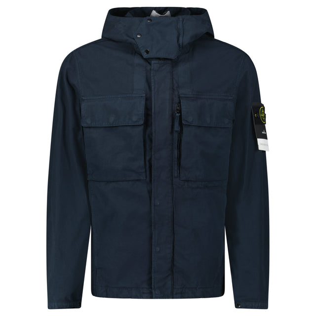 Stone Island Hooded Canvas Weave Cotton Hooded Jacket in Navy - Boinclo - Outlet Sale Under Retail