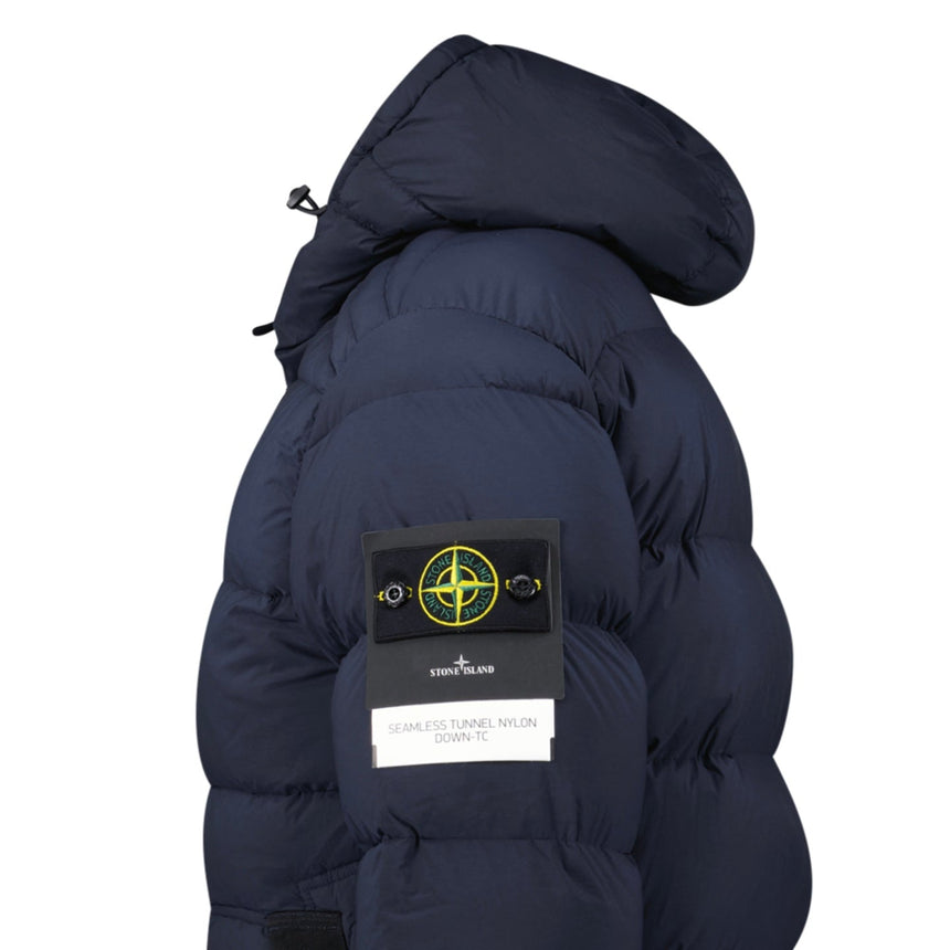 Stone Island Hooded Puffer Jacket In Seamless Tunnel Nylon Navy - Boinclo - Outlet Sale Under Retail