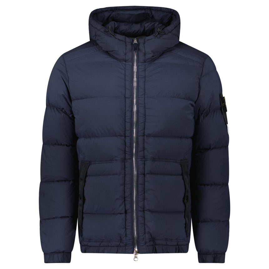 Stone Island Hooded Puffer Jacket In Seamless Tunnel Nylon Navy - Boinclo - Outlet Sale Under Retail
