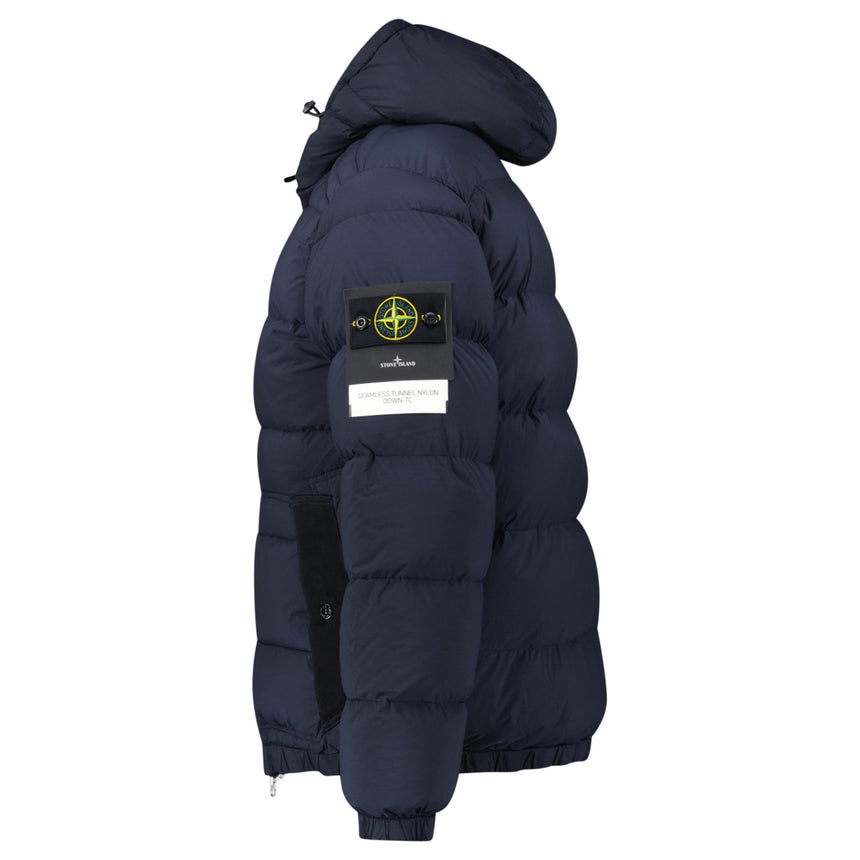 Stone Island Hooded Puffer Jacket In Seamless Tunnel Nylon Navy - Boinclo - Outlet Sale Under Retail