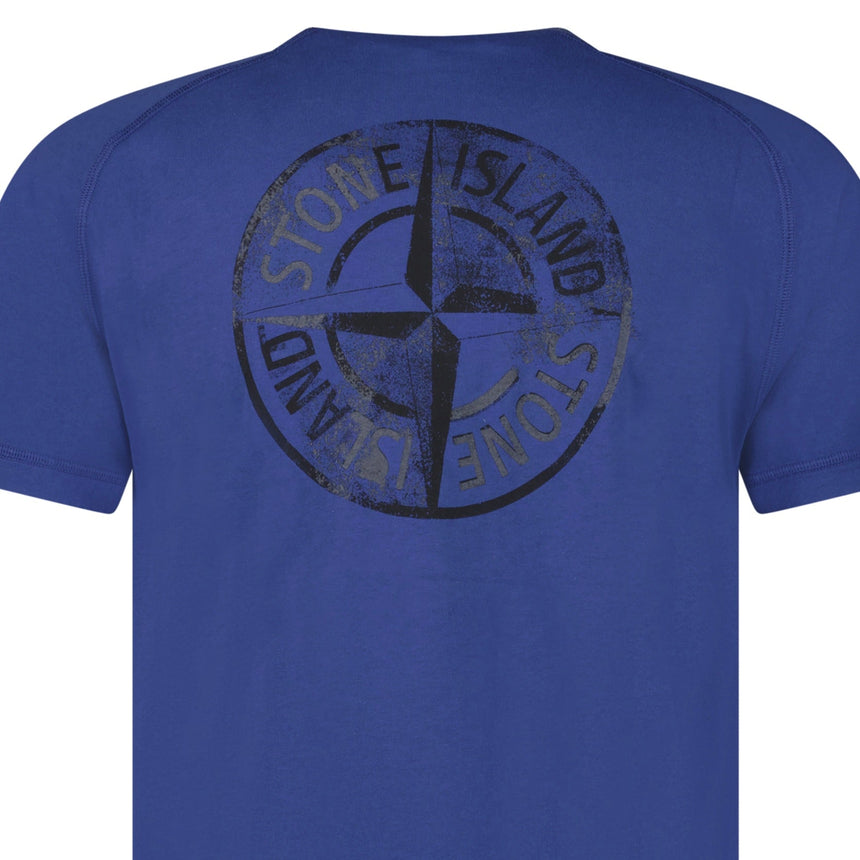 Stone Island 'Institutional One' Print T-Shirt in Marine Blue - Boinclo - Outlet Sale Under Retail