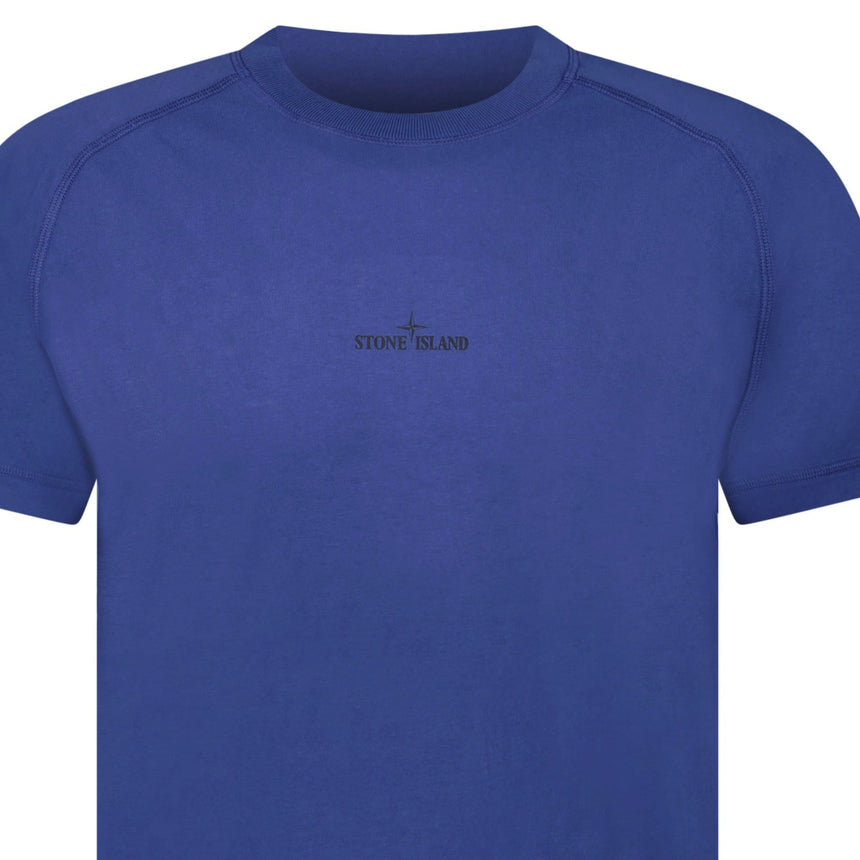 Stone Island 'Institutional One' Print T-Shirt in Marine Blue - Boinclo - Outlet Sale Under Retail