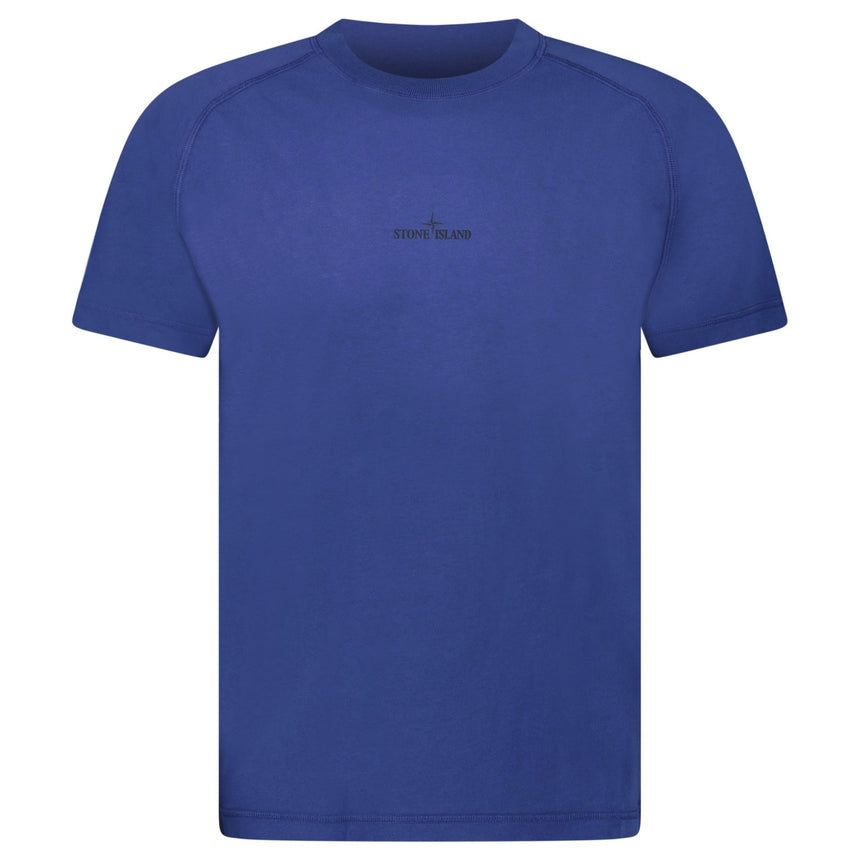 Stone Island 'Institutional One' Print T-Shirt in Marine Blue - Boinclo - Outlet Sale Under Retail