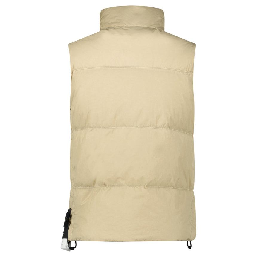 Stone Island Light Nylon Rep Down Vest in Desert Sand - Boinclo - Outlet Sale Under Retail