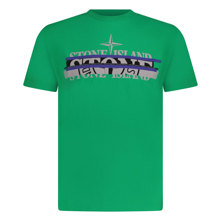 Stone Island Logo T-Shirt Green - Boinclo - Outlet Sale Under Retail