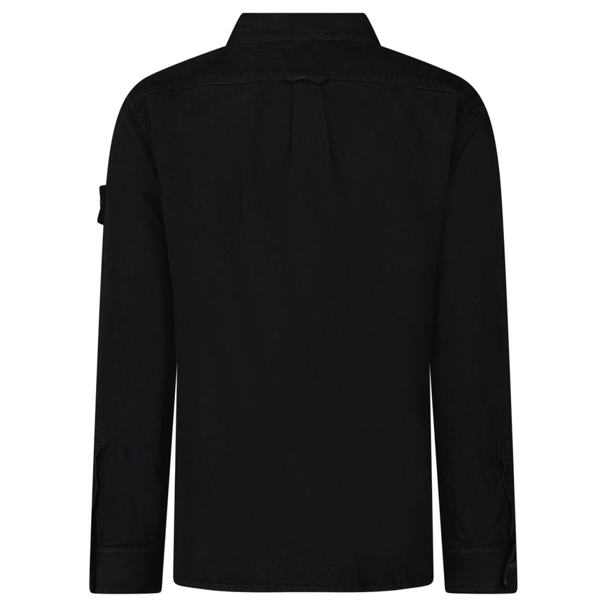 Stone Island Panama Cotton Overshirt in Black - Boinclo - Outlet Sale Under Retail