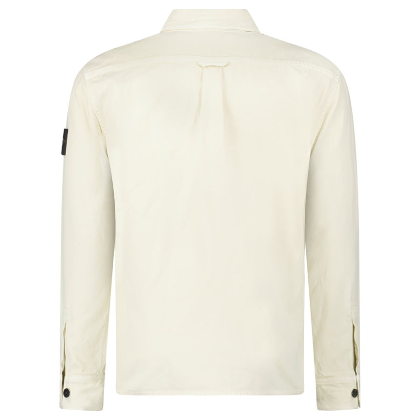 Stone Island Panama Cotton Overshirt in Ivory - Boinclo - Outlet Sale Under Retail