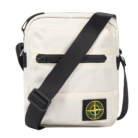 Stone Island Resin Treated Cordura® 1500 Pouch Bag White - Boinclo - Outlet Sale Under Retail