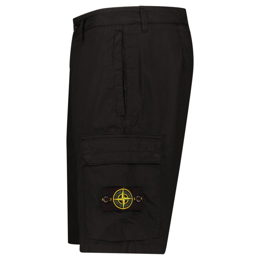 Stone Island Stretch Cotton Tela ‘Paracadute’ Cargo Bermuda Shorts in Black - Boinclo - Outlet Sale Under Retail