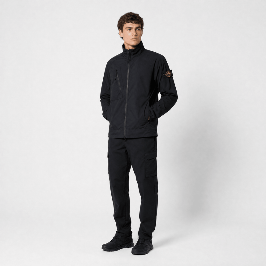 Stone Island Stretch Nylon Tech Fleece Jacket in Black - Boinclo - Outlet Sale Under Retail