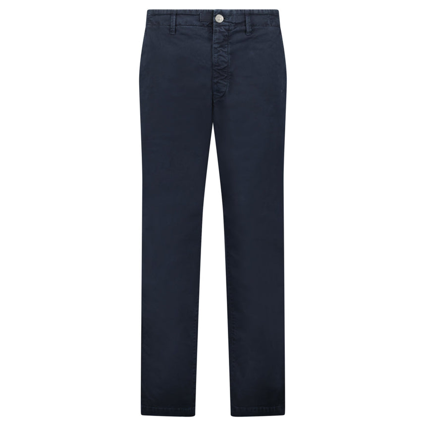 Stone Island Stretch Organic Broken Twill ‘OLD’ Effect Chino Trousers in Navy - Boinclo - Outlet Sale Under Retail