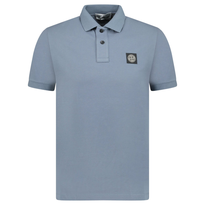 Stone Island Stripe Collar Polo T-Shirt Slim Fit Dark Blue - Boinclo - Outlet Sale Under Retail
