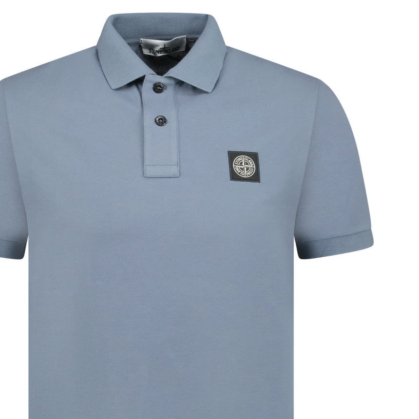 Stone Island Stripe Collar Polo T-Shirt Slim Fit Dark Blue - Boinclo - Outlet Sale Under Retail