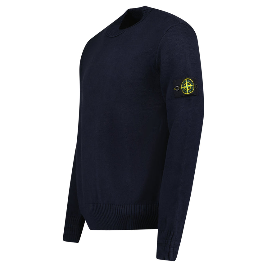 Stone Island Thick Knitted Compass - Badge Sweater in Navy Blue - Boinclo - Outlet Sale Under Retail