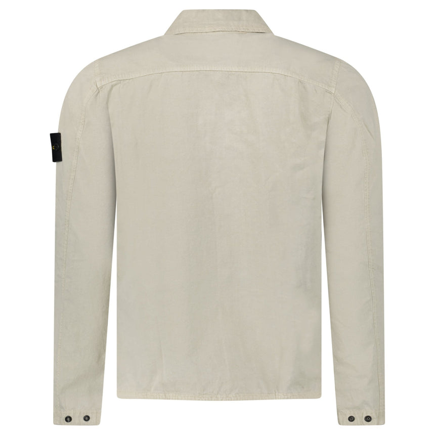 Stone Island Washed Cotton Long Sleeve Overshirt in Light Beige - Boinclo - Outlet Sale Under Retail