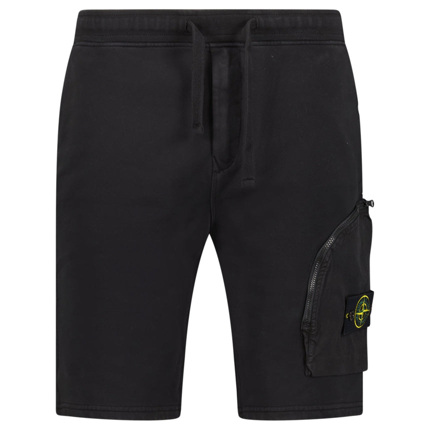 Stone Island Zip Pocket Cotton Shorts Black - Boinclo - Outlet Sale Under Retail