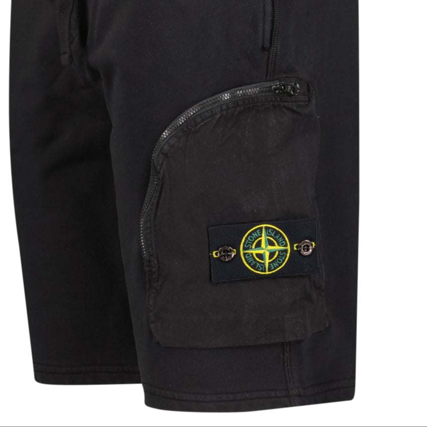 Stone Island Zip Pocket Cotton Shorts Black - Boinclo - Outlet Sale Under Retail