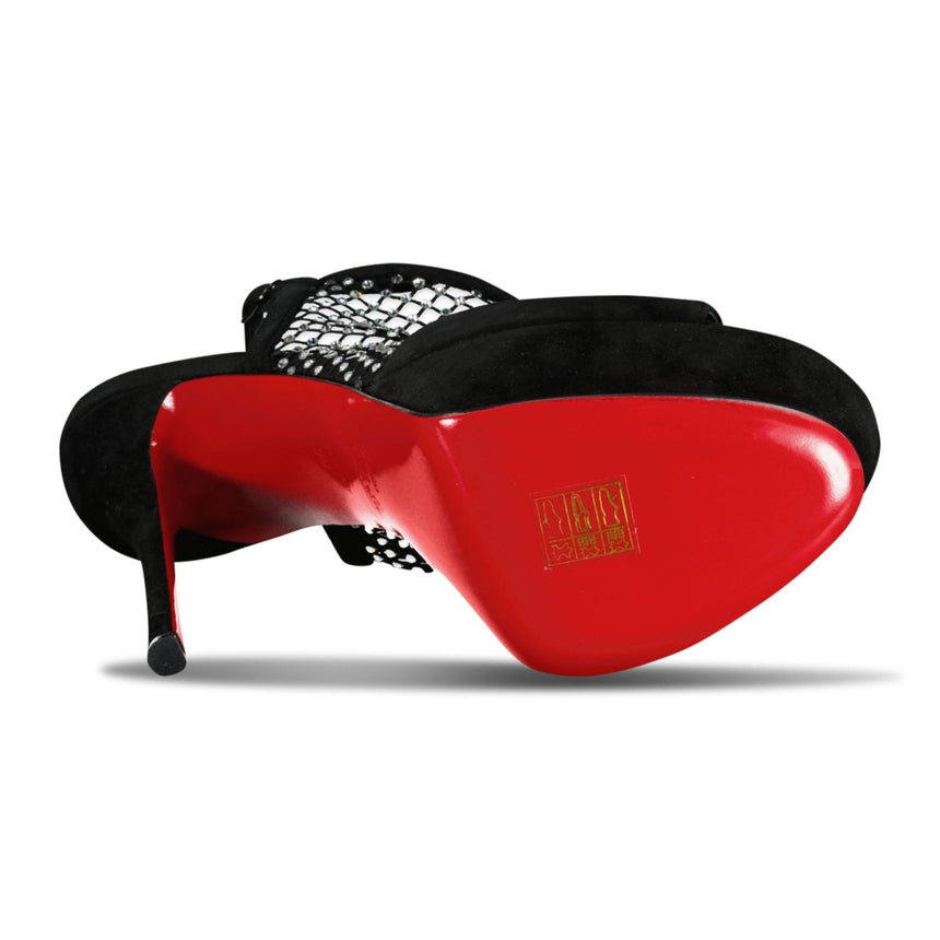 (Womens) Christian Louboutin Plougesta Alta Strass Fishnet Heels - Boinclo ltd - Outlet Sale Under Retail