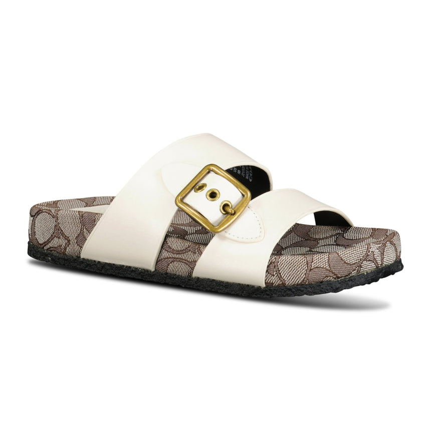 (Womens) COACH Addison Sandals Chalk White - Boinclo ltd - Outlet Sale Under Retail