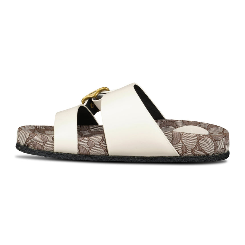 (Womens) COACH Addison Sandals Chalk White - Boinclo ltd - Outlet Sale Under Retail