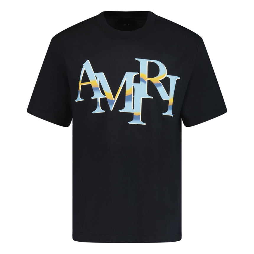 Amiri Staggered Chrome Print T-shirt Black - Boinclo ltd - Outlet Sale Under Retail