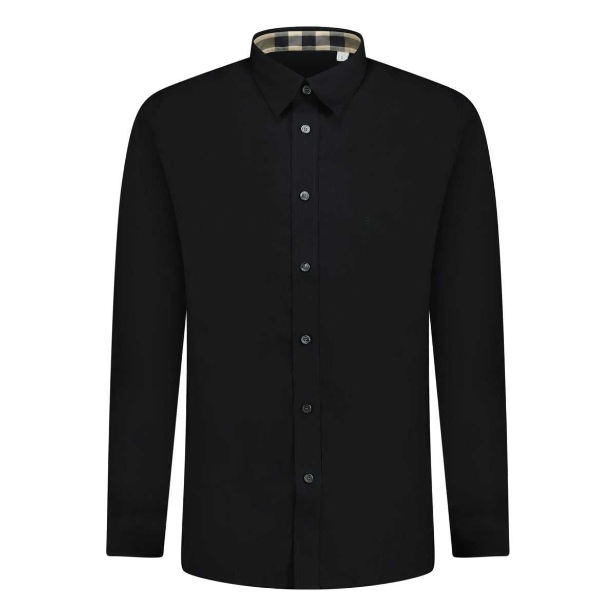 Burberry Classic Check Neck Cambridge Shirt Black | Boinclo ltd 