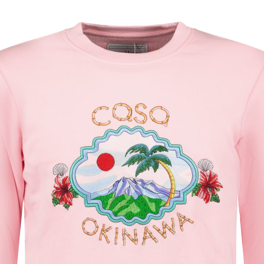 (Womens) Casablanca 'Okinawa' Embodied Graphic Sweatshirt Pink - Boinclo ltd - Outlet Sale Under Retail
