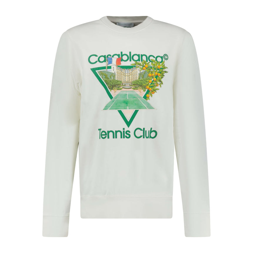 Casablanca 'Tennis Club' Sweatshirt Cream - Boinclo ltd - Outlet Sale Under Retail