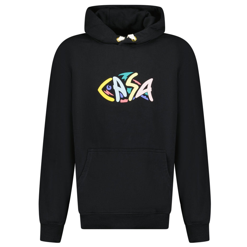 Casablanca 'The Fish Puff' Print Hooded Sweatshirt Black - Boinclo ltd - Outlet Sale Under Retail