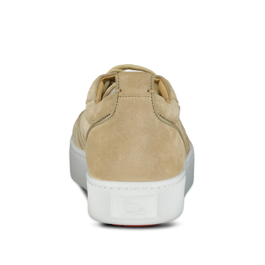 Christian Louboutin HAPPY RUI SUEDE LOW TOP TRAINERS BEIGE - Boinclo ltd - Outlet Sale Under Retail