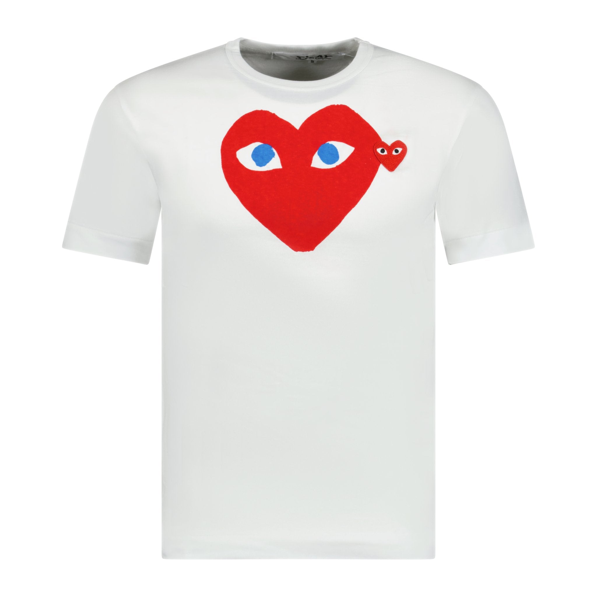 Color variation of Comme Des Garcons Play Big Print Red Heart T-Shirt White