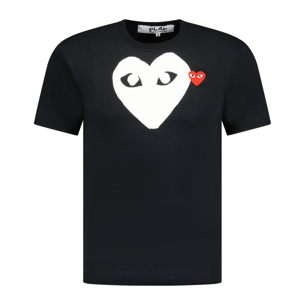 Cdg black shop heart shirt