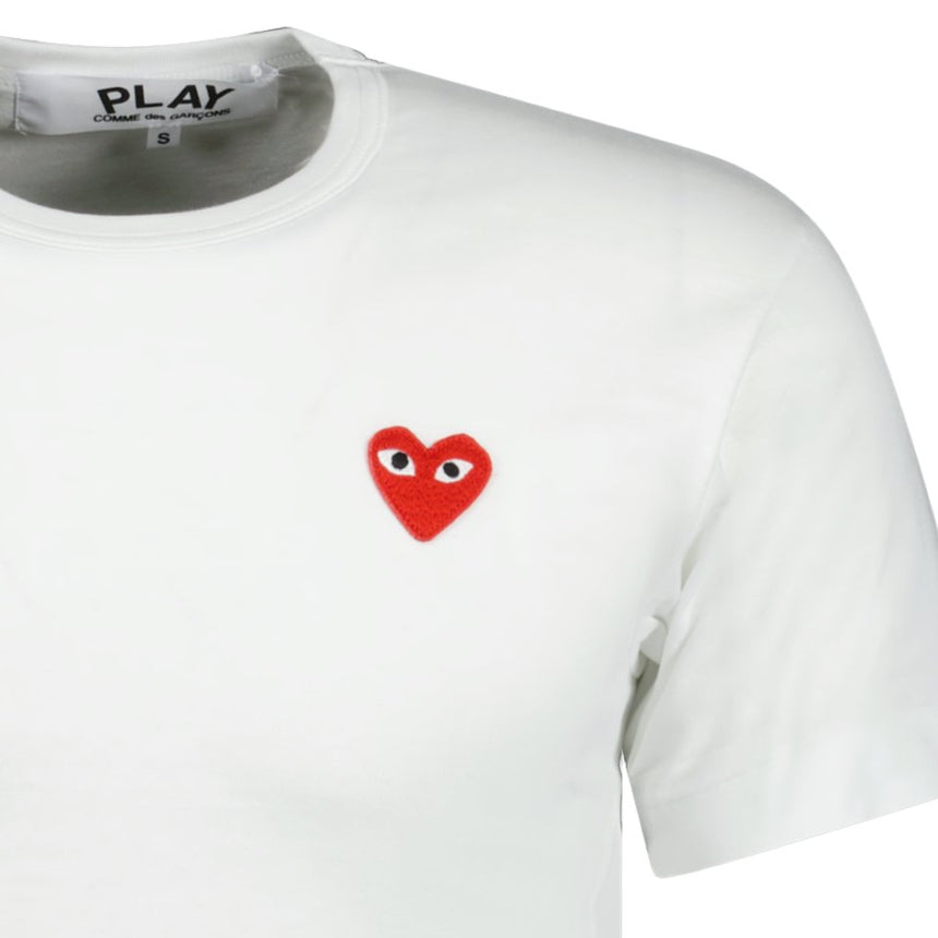 Comme Des Garcons Play Polka Dot Heart T-Shirt White - Boinclo ltd - Outlet Sale Under Retail