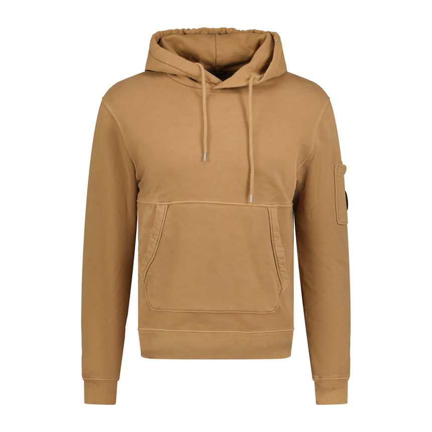CP Company Micro Lens Diagonal Raised Hoodie Coffee Brown - Boinclo ltd - Outlet Sale Under Retail