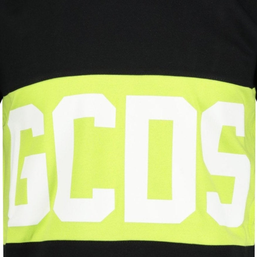 GCDS Logo T-Shirt Black & Lime - Boinclo ltd - Outlet Sale Under Retail