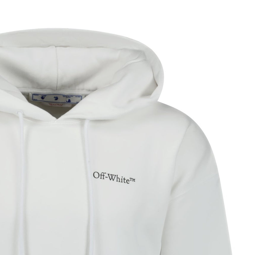 Off-White Caravaggio Logo Hooded Sweatshirt White - Boinclo ltd - Outlet Sale Under Retail