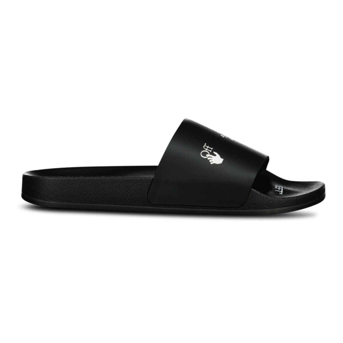 Off White Logo Print “Drowning Man” Slides - Black & White, SZ 42, Men 9 Off-White Black Sandals for Men | Mercari main image 4