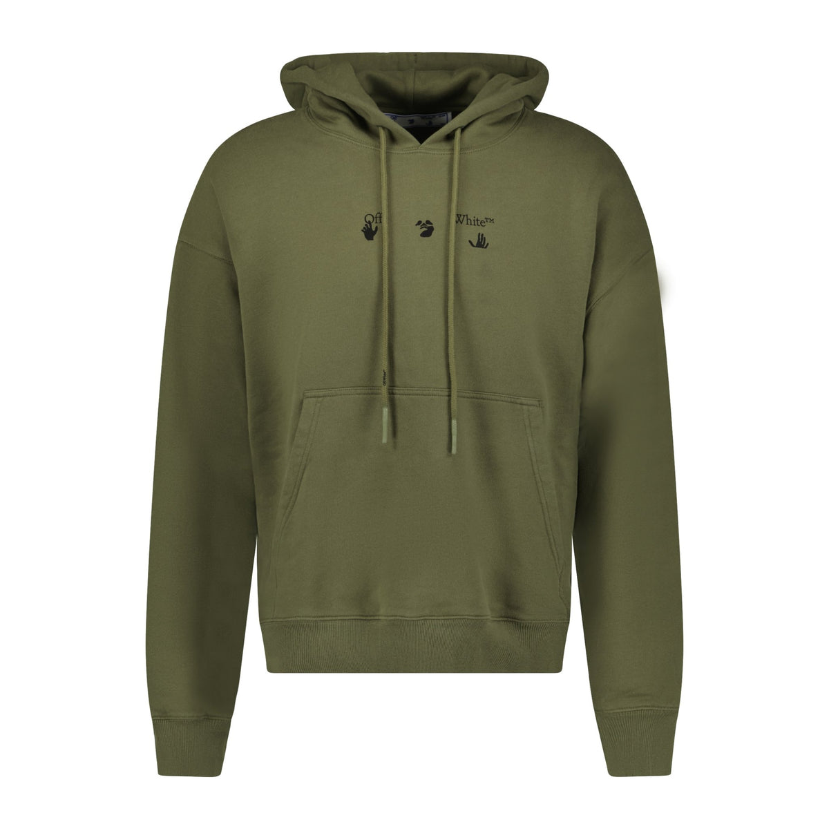 OFF-WHITE Small Logo Designs Hoodie Olive | Boinclo ltd | Outlet Sale