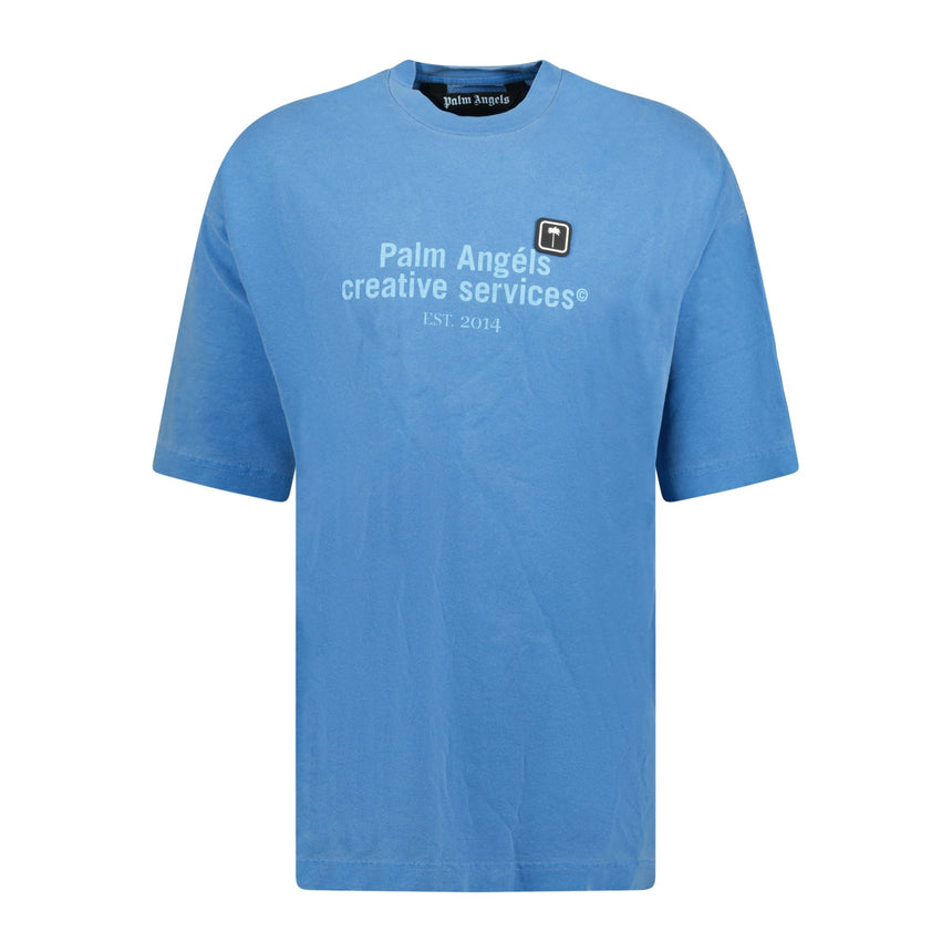 Palm Angels Creative Services T-shirt Blue - Boinclo ltd - Outlet Sale Under Retail