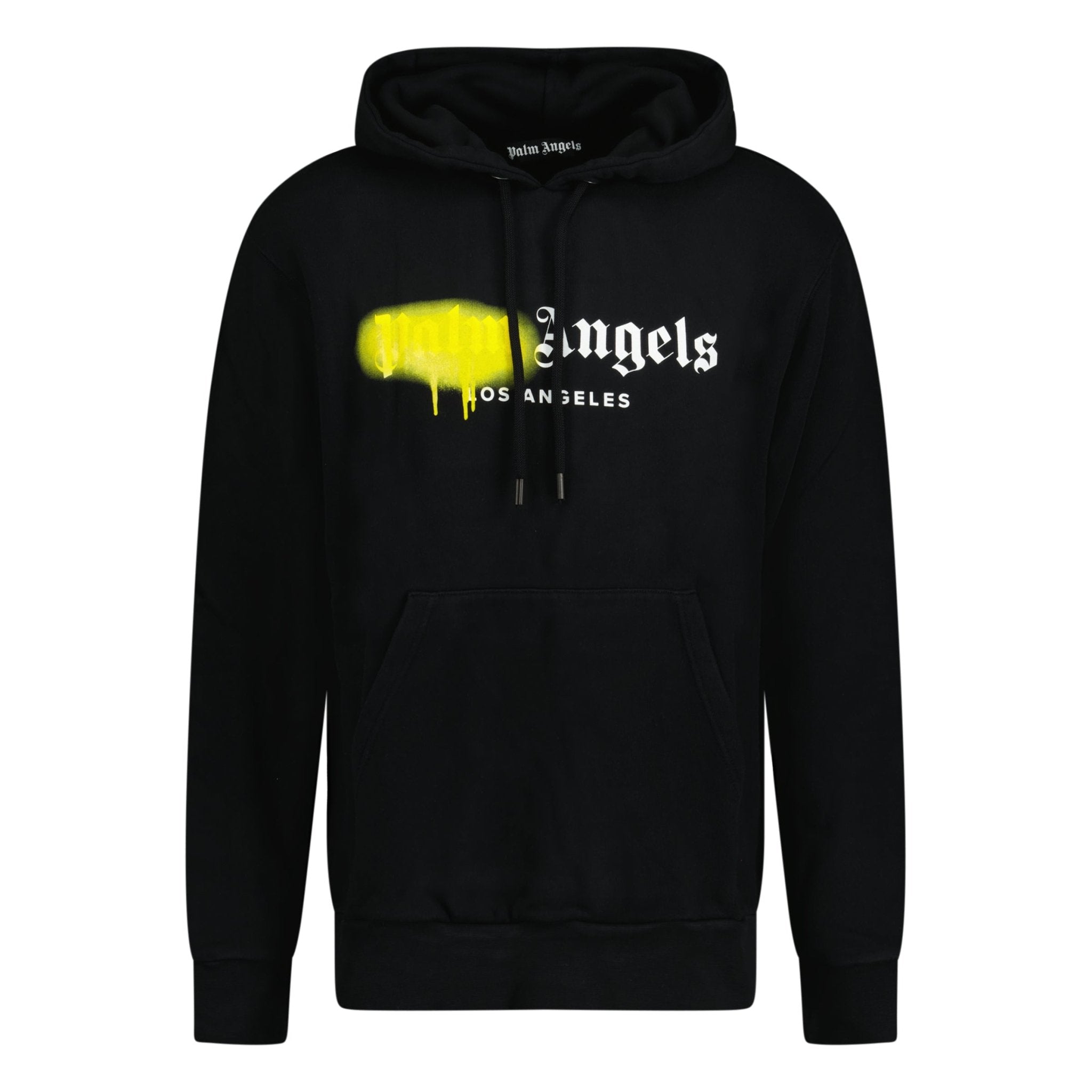 Color variation of Palm Angels Los Angeles Sprayed Logo Hooded Sweatshirt Black