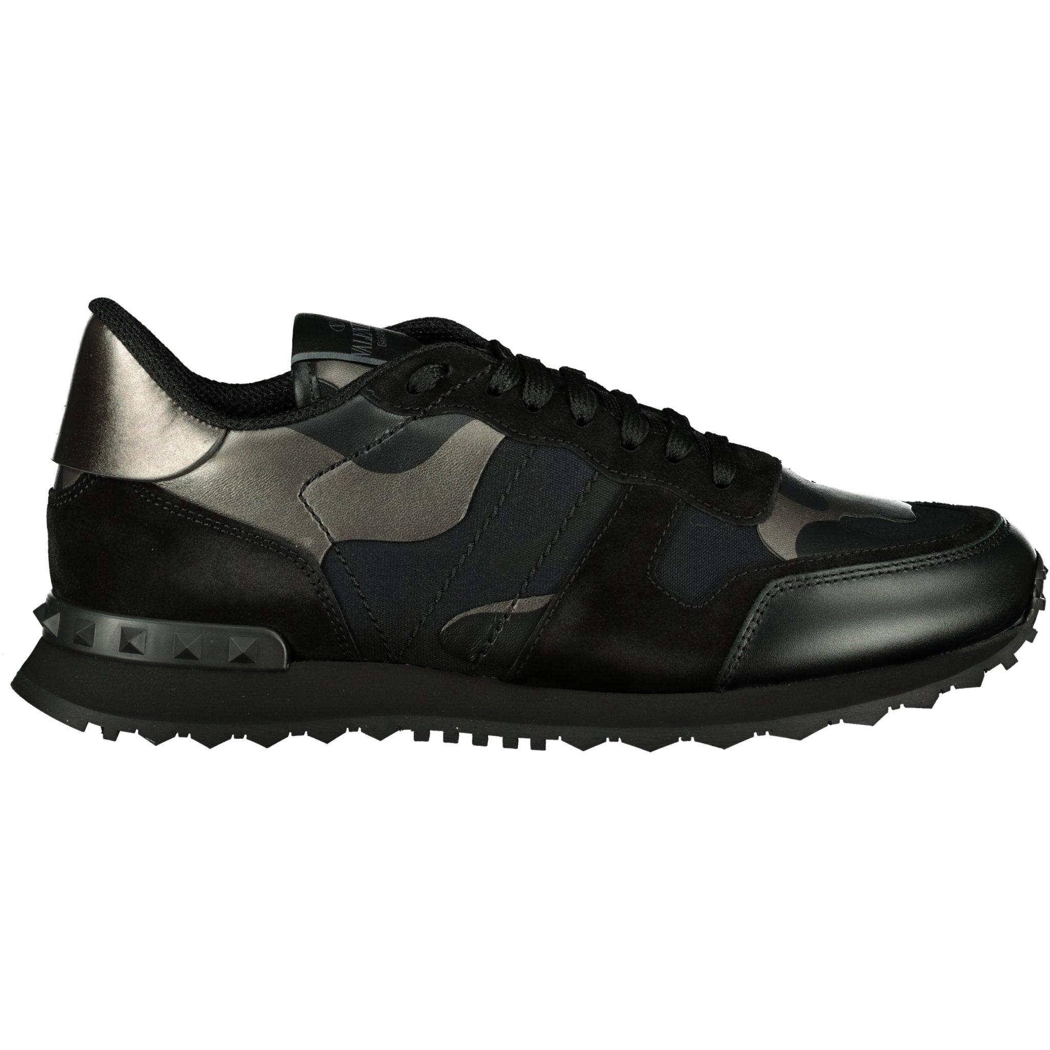 Color variation of Valentino Garavani Chrome Rockrunner Trainers Black