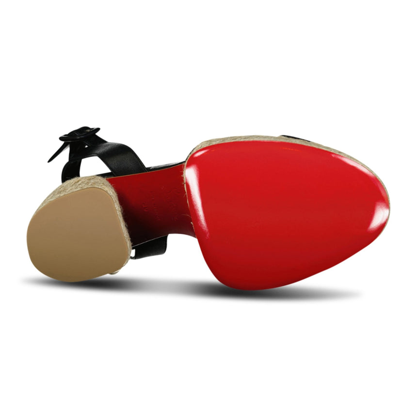 (Womens) Christian Louboutin Super Maria Linen Sole Black - Boinclo ltd - Outlet Sale Under Retail